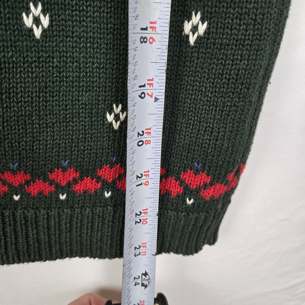 Nutcracker Christmas Sweater Vest Women Green Beige Holiday Size Medium - Picture 7 of 9